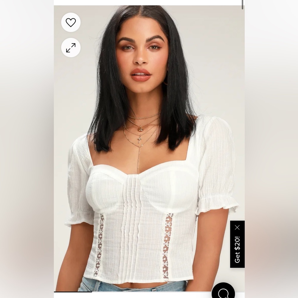 Lulus Tie-Back Crop Top NEW